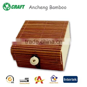 Bamboo Material 8x8 Gift Boxes for Bottles and Jewelry thumbnail-1