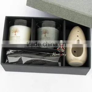 Natural Aroma Candle Set With Incense Cone thumbnail-2