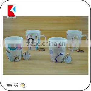 Wholesale Decal Printed Promotion Gift Cup White Magnesia Porcelain Mug New Bone China thumbnail-1