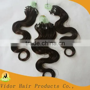 Hot Selling Grade Aaaa Wavy 100% Virgin Micro Loop Ring Russian Remy Hair Extensions thumbnail-1
