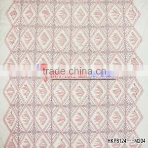 New Products Innovative Product Ideas Come From Geometric Element Pink Fabric Textile With Elelash Fringe thumbnail-2