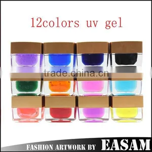 Hot Sale 12colors Nail Solid Gel uv Gel Set Pure Color Nail Art Set thumbnail-1
