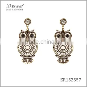 Wholesale Trendy Designs Women's Vintage Bohemian Earrings Owl Gold/Silver Plating Drop Earrings Jewelry thumbnail-1