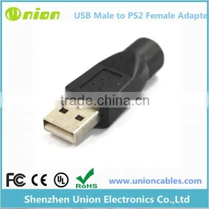 PS2 PS/2 Female to USB Male Mouse Passive Adapter thumbnail-1