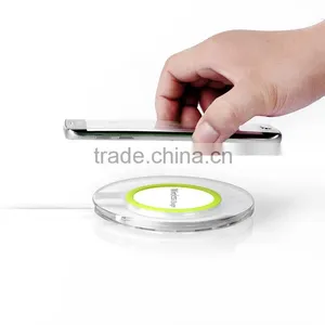 2016 Cool LED Indictor Charging QI Standard Wireless Charger Pad And Receiver For Both IPhone Android Phone Quality Choice thumbnail-1