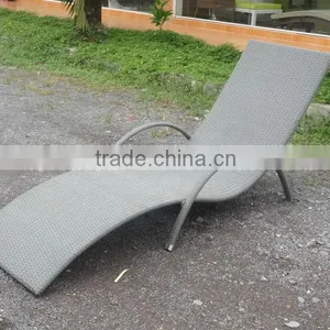 Poly Rattan Sun Bed With Canopy, Garden Sofa , thumbnail-1