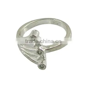 925 Silver Paw Rings With Gold Print SC101 thumbnail-1
