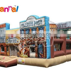 Old West Playland Inflatable Bouncy Castle Bouncer Jumper for Playground Rental thumbnail-1