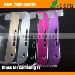2.5D Titanium Alloy Brushed Metal Tempered Glass Screen Protector for Samsung E7 thumbnail-3