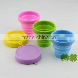 Durable Silicone Folding Cup, Wholesale Cheap Silicone Folding Cup, Food Grade Silicone Foding Cup thumbnail-1