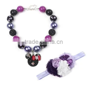 2016 Ruby Beaded Baby Doll Pendant Necklace thumbnail-1
