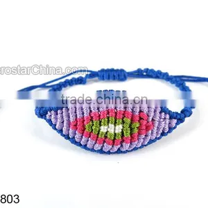 Blue Turkish Eye Braided Bracelet thumbnail-1