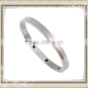 P082 Noproblem Bio Magnetic Tourmaline Stainless Steel Personalized Charm Crystal Bracelet thumbnail-1