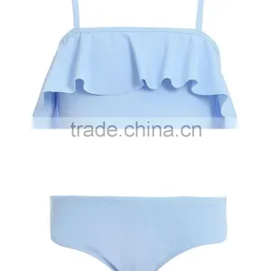 Comfortable Nylon Big Flounce Importers Lovely Girls 7-16 Swimwear for Kids thumbnail-2