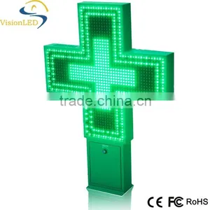 P25 Full Color 3D Cross Display Screen LED Pharmacy Cross Sign thumbnail-1