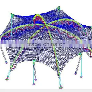 Permanent PTFE Plastic Roof for Outdoor Gazebo and Canopy thumbnail-2