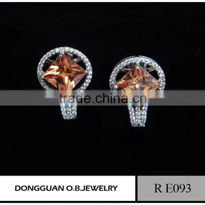 925 Silver Rhodium Plated Blue Zirconia Stud Earrings for Woman thumbnail-5