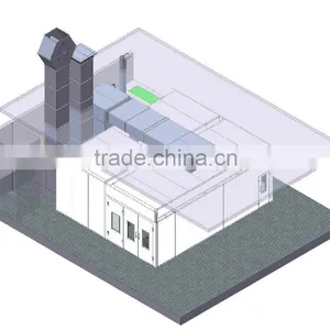 JF 2 in 1 Spray Booth Painting Line Big Air Volume 8 Meter for Car Repair Shop thumbnail-3
