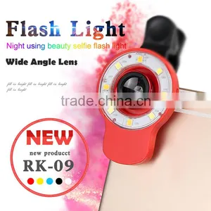 4 in 1 Fisheyes Lens Led Flash Fill in Night Light, for Iphone External Led Flash Light thumbnail-3