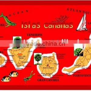 100% Cotton 21 s *21s Reactive Printed Map Design Beach Towel for Wholesale thumbnail-4