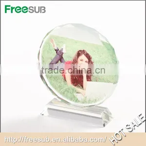 Freesub BSJ03E Dia 120mm Round Sunflower Blank 3D Sublimation Pictures of Crystals thumbnail-1