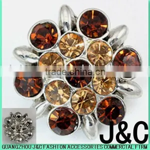 Flower Rhineston Zamac Button thumbnail-1