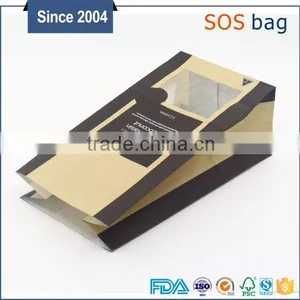 Standard FDA Custom Printing Gold Stamping Logo Side Gusset Kraft Paper Bag thumbnail-5
