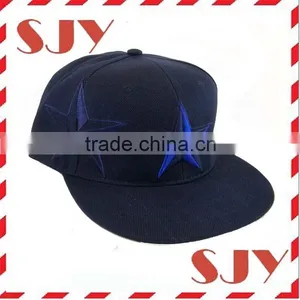 Blue Flexfit Puff Embroidery Flat Bill Baseball Cap thumbnail-2
