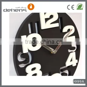 3D Big Digital Modern Contemporary Home Office Decor Round Quartz Wall Clock thumbnail-4