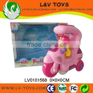 Pink Electric Girl Toy Motorcycle Track thumbnail-1