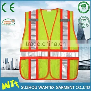 Fluo Yellow Safety Working Vest Wholeslae Reflective Vest Uniform Working Uniform Road Vest thumbnail-1
