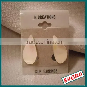 Earring Card White PVC Adhesive With Paper and Velvet thumbnail-1