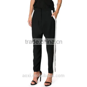 Hot Sale New Products New Design Contrast Side Stripes Fashion Tapered Lady Work Pants thumbnail-4