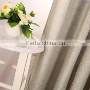 Simple Plain Linen Eyelet Curtain for Home Hotel Cafe Office thumbnail-4
