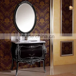 WTS3233 Hot Sales 30-inch Floor Mounted Black Color Bathroom Cabinet Vanities Free Sample thumbnail-1