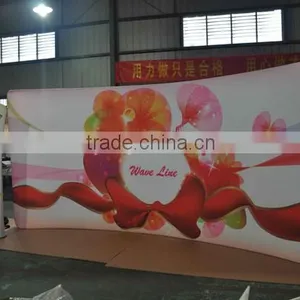 Most Popular Curve Back Wall Booth Display Tension Fabric Display thumbnail-5