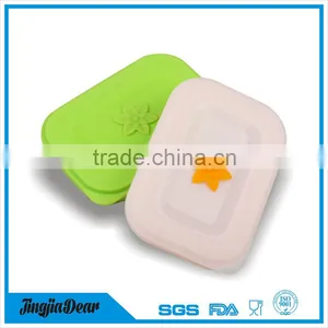 Outdoor Camping Collapsible Silicone Foldable Leakproof Bento Lunch Meal Box Container thumbnail-6