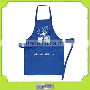 Custom Cheap Blue Fabric Printed Aprons for Workshop thumbnail-1