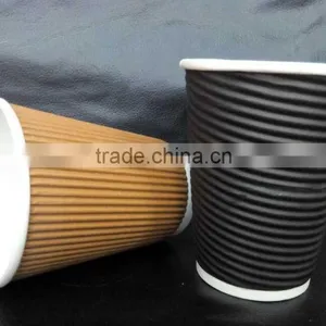 2016 New Design With 12oz Ripple Wall Paper Coffee Cups for Hot Drink From China thumbnail-5
