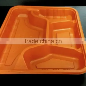 High Quality Disposable Take-away Food Container With Lid 4 Compartment thumbnail-5
