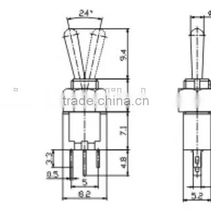 SMTS-102 ON-ON SPDT 3a 125vac Toggle Switch thumbnail-2