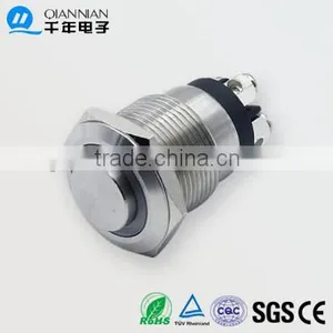 QN19-H2 19mm Ring Type Momentary Elevated Head Screw Pin Terminal Waterproof Metal Push Button Switch thumbnail-1