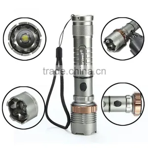 Cheap 2000lm 3 Mode Waterproof Lotus Head LED Flashlight Suit Gray thumbnail-3