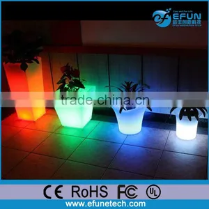 Lighted Outdoor/indoor Rechargable Decorative Led Colorful Flower Pots thumbnail-1