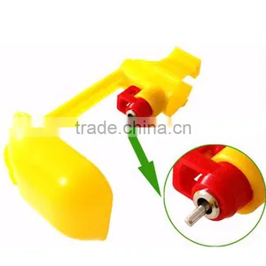 Poultry Chicken Duck Hanging Drinking Water Nipple Drinker Feeder With Cup New thumbnail-2