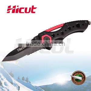 Camping Knife With Clip,Black Coating Blade Liner Lock Folding Knife thumbnail-1