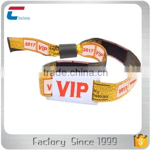 2017 HF 13.56mhz Fabric Woven Event Rfid Wristbands for Events thumbnail-1