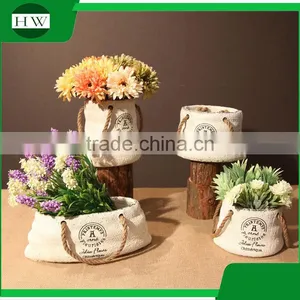 Printemps Creative Countryside Simulation Pocket Handbag Fancy Decoration Vase With Rope thumbnail-1