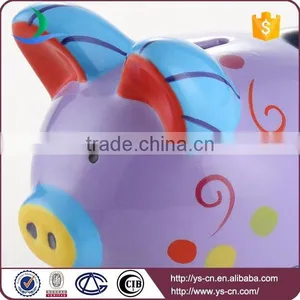 YScb0001-10 New Birthday Gift Pretty Hand Painted Ceramic Piggy Bank thumbnail-2