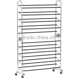 Chrome Shoes Tower Shoe Rack With 4 Wheels thumbnail-1